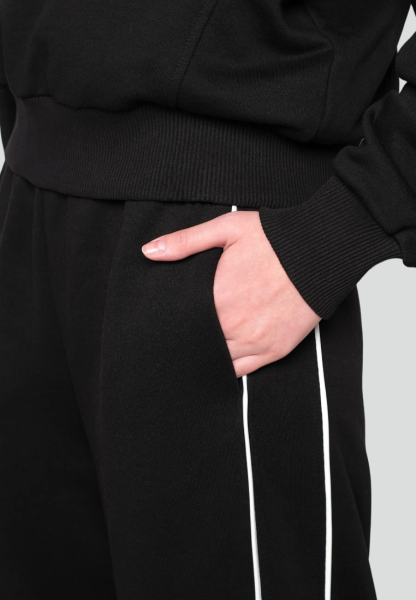 Брюки из футера «Sports club» Black